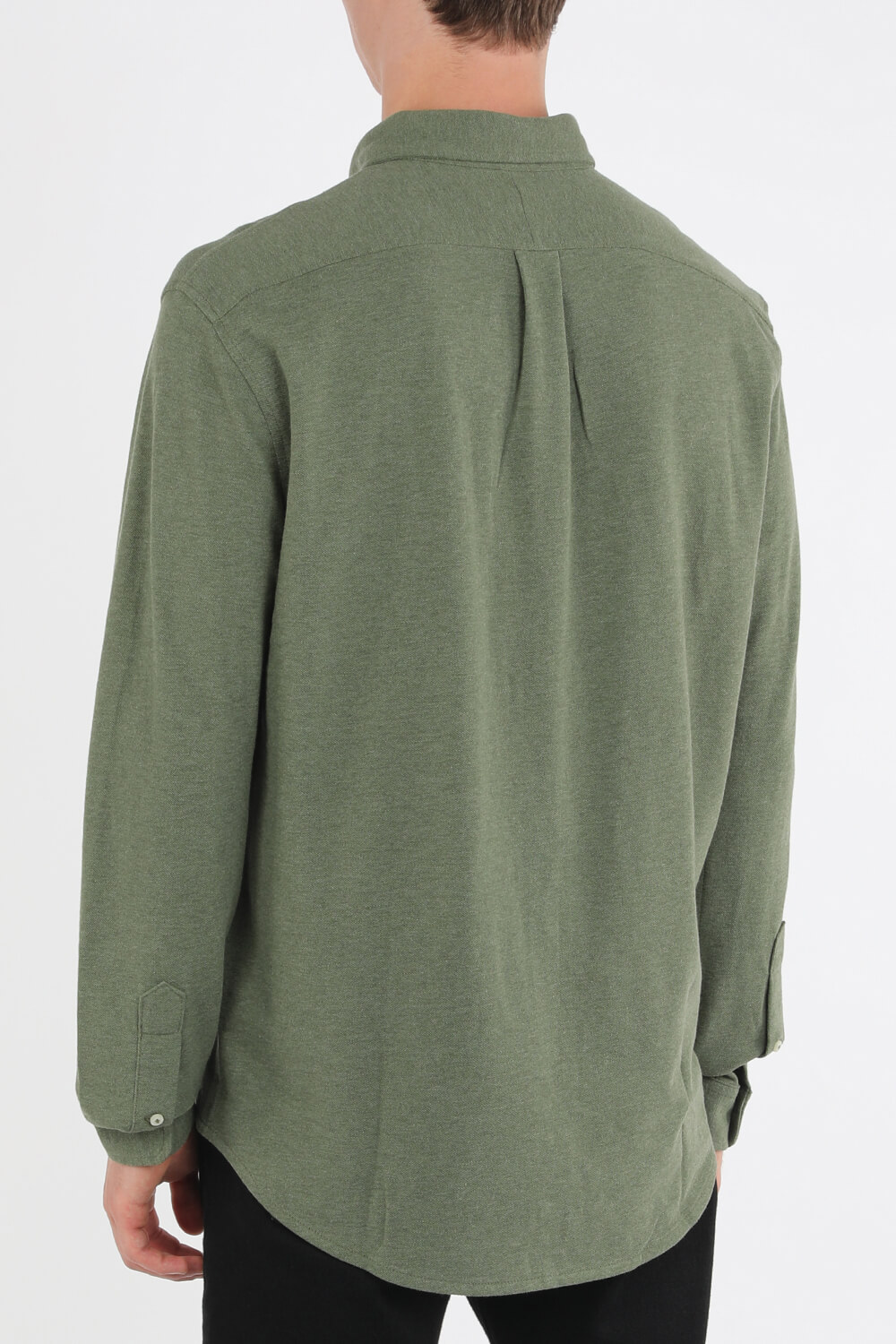 תמונת דוגמן אחורית של Classic Fit Shirt in Green
