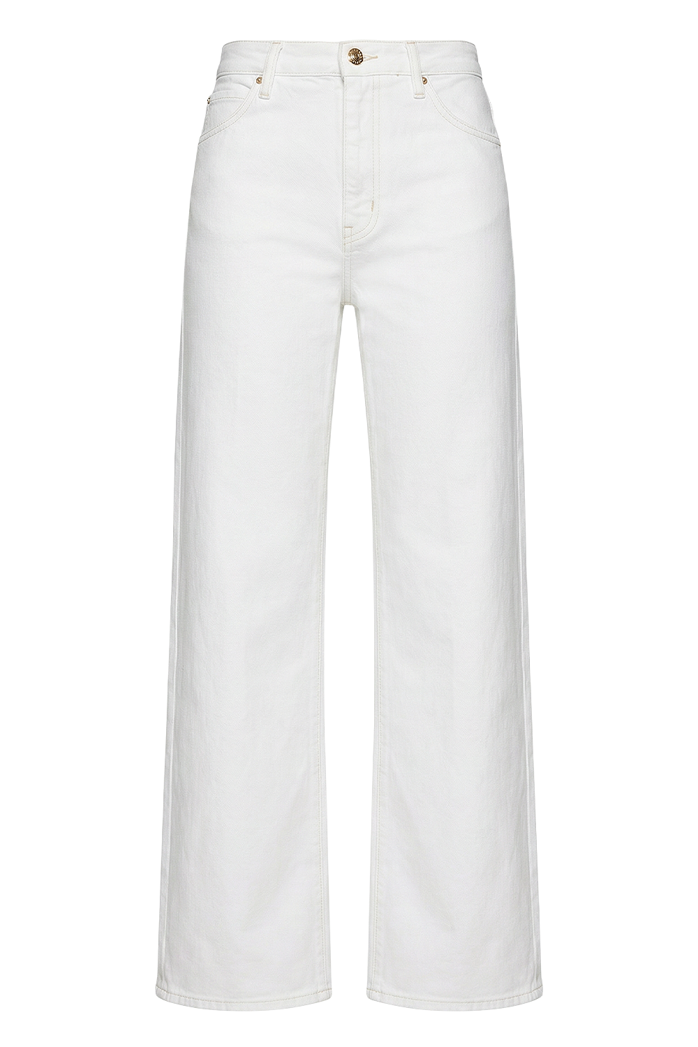 תמונה קידמית של מכנסי ג'ינס בגזרה רחבה