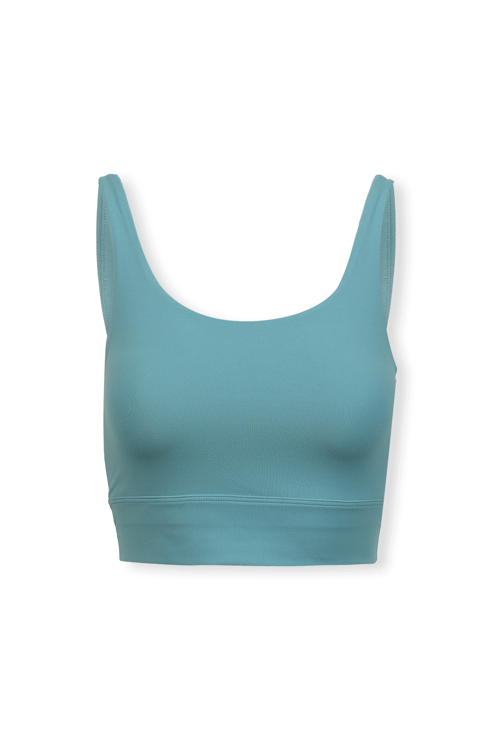 תמונה קידמית של Yoga Luxe Infinalon Crop Top in Blue