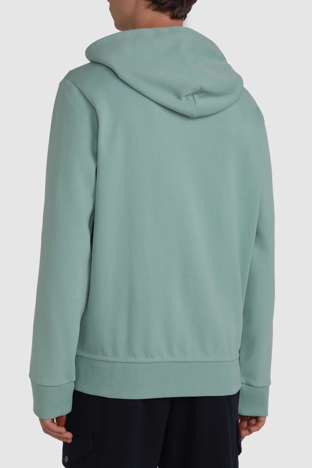 תמונת דוגמן אחורית של סווטשירט קפוצ`ון