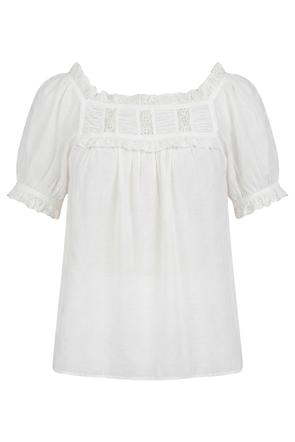 תמונה קידמית של חולצת תחרה