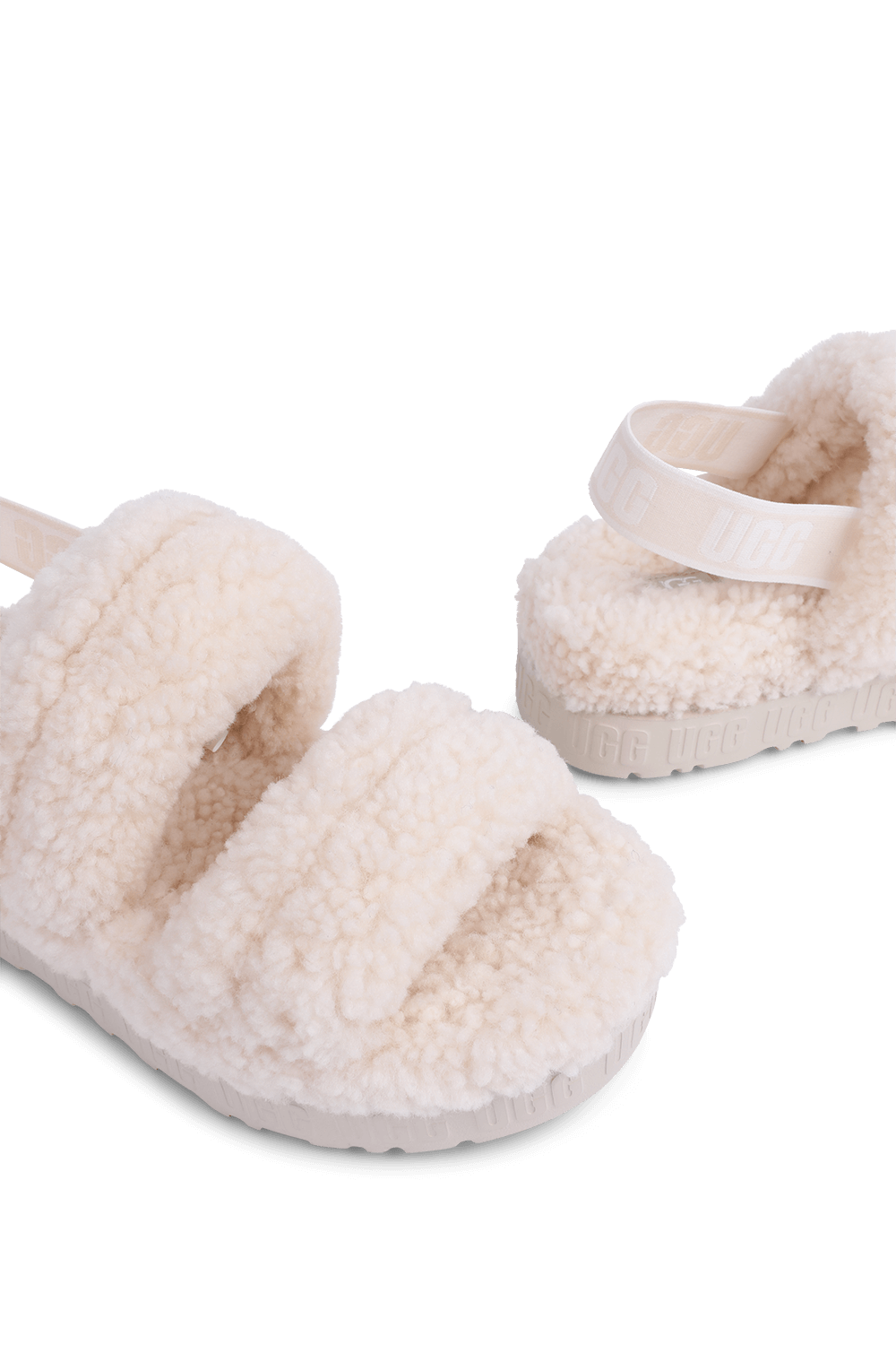 תמונת תקריב של סנדלי צמר או פלאפיטה