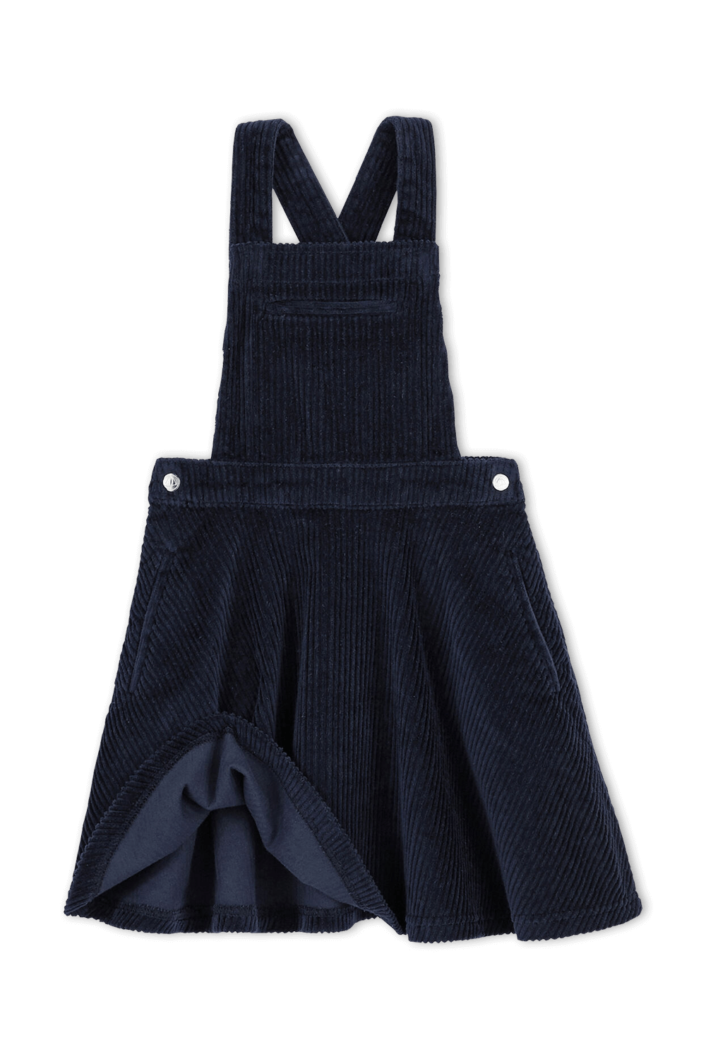 תמונת פנים של גילאי 6-12 שמלת קורדרוי בצבע כחול