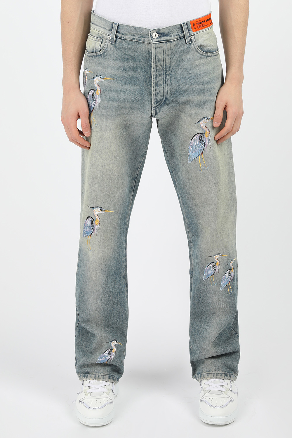 תמונת דוגמן קידמית של Print Jeans in Vintage Grey