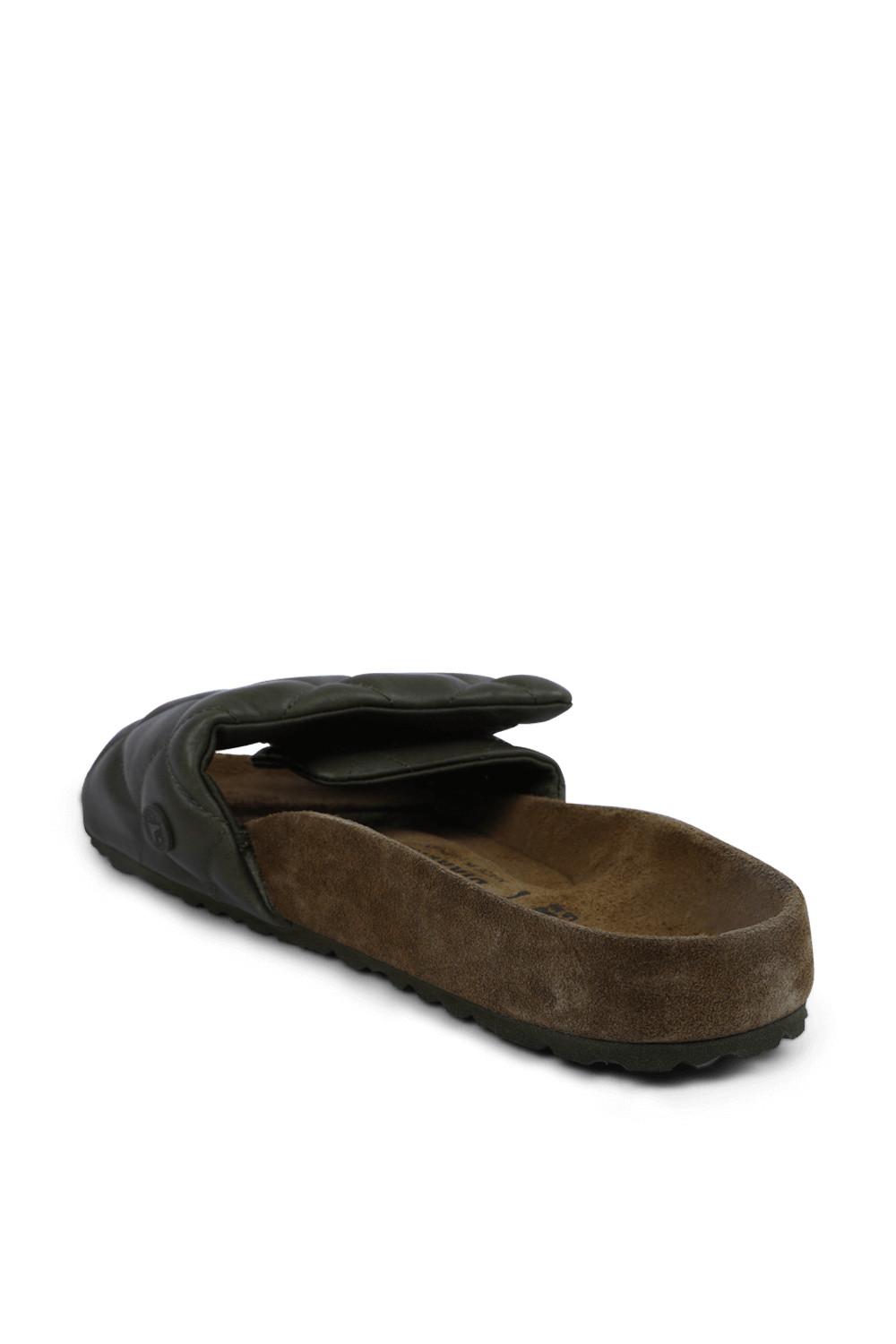 כפכפי סליידס ירוקים עם תיפורי קווילט BIRKENSTOCK