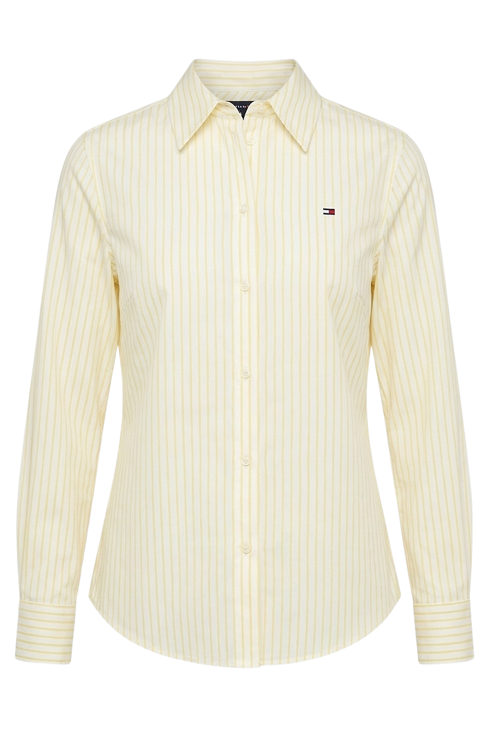 תמונה קידמית של חולצה מכופתרת פסים