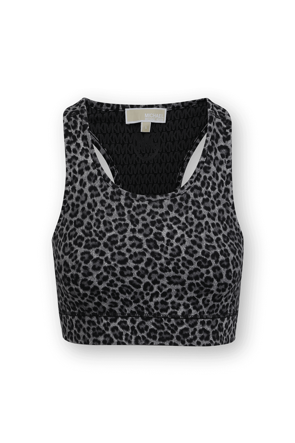 חזיית ספורט עם הדפס חברבורות בגווני אפור ושחור image number null MICHAEL KORS