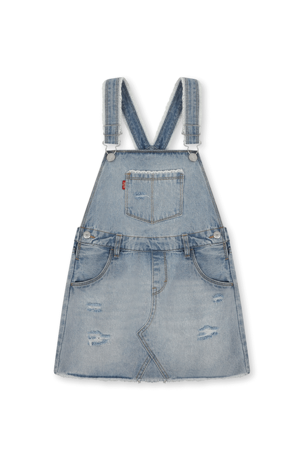 גילאי 2-4 שמלת ג'ינס קצרה בגוון בהיר LEVI`S KIDS