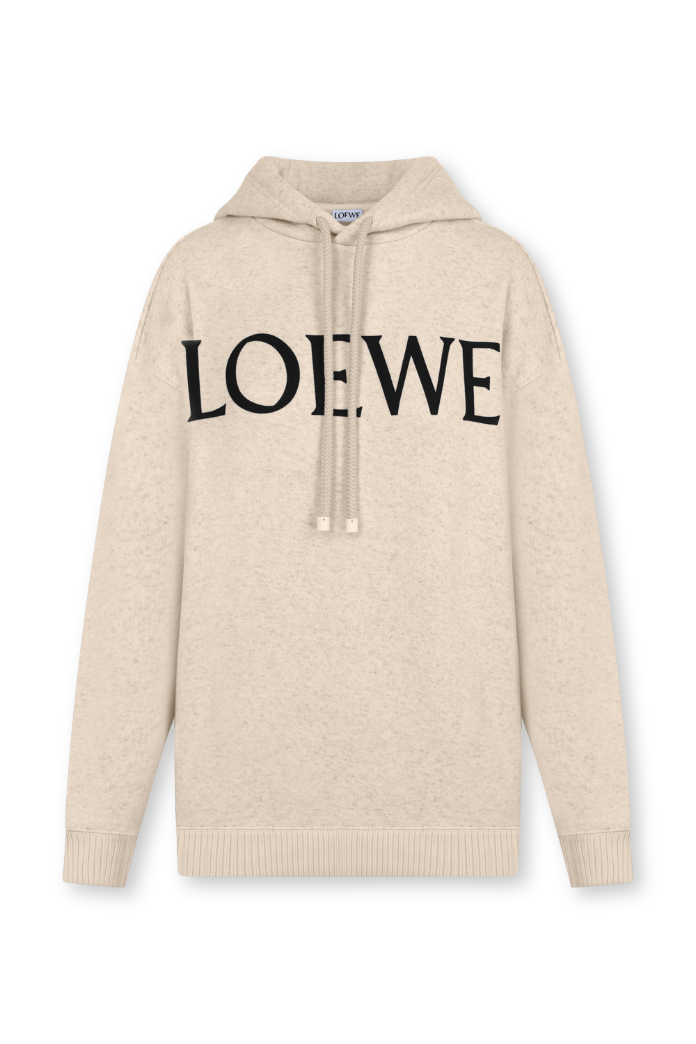 תמונה קידמית של סווטשירט קפוצ'ון עם הדפס לוגו