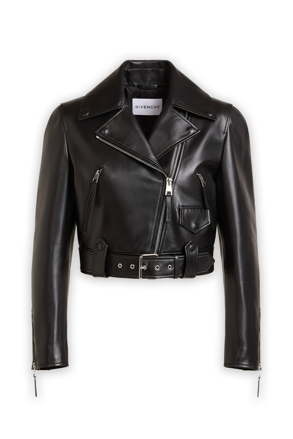 תמונה קידמית של ז'קט עור קרופ