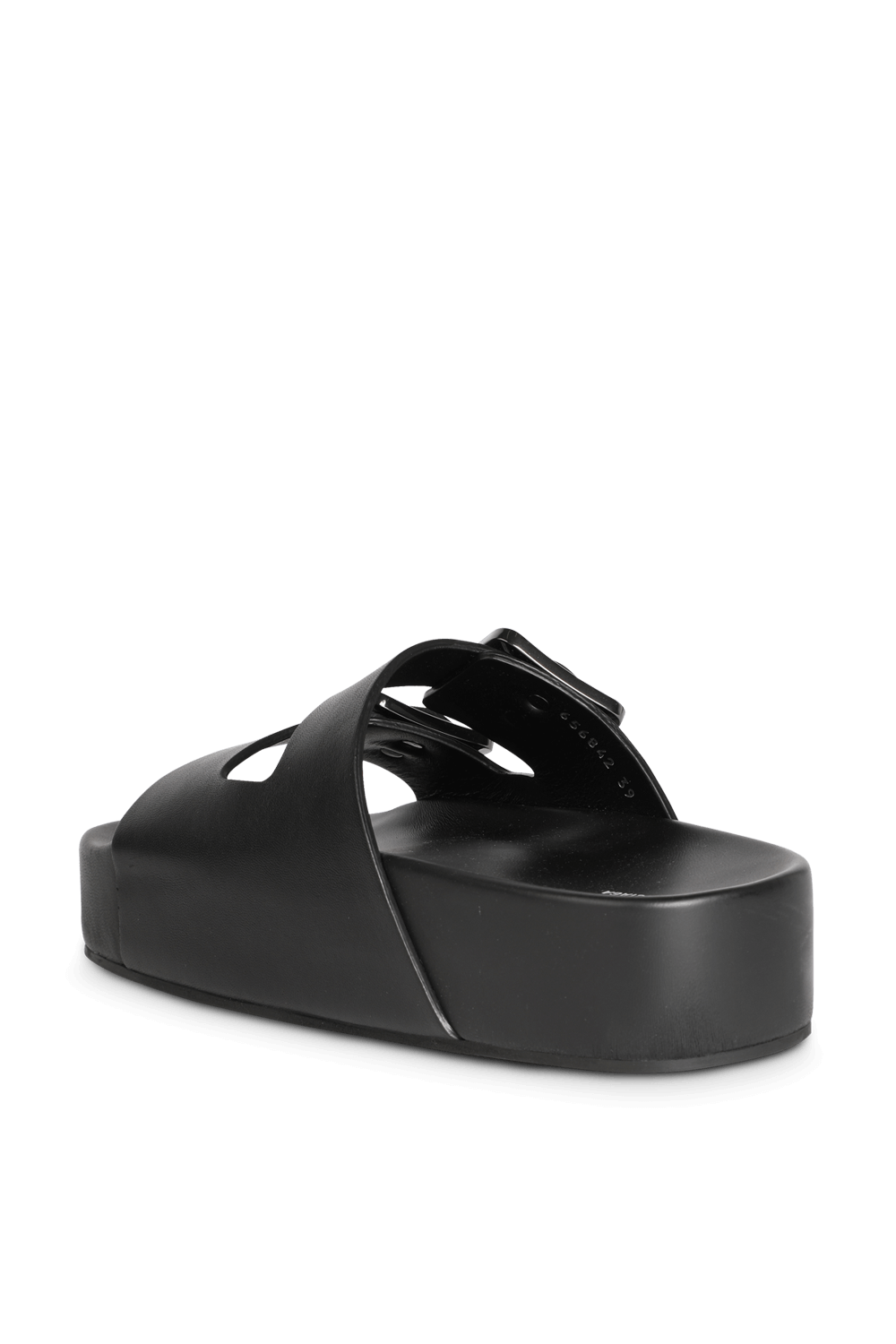 platform sandals all black