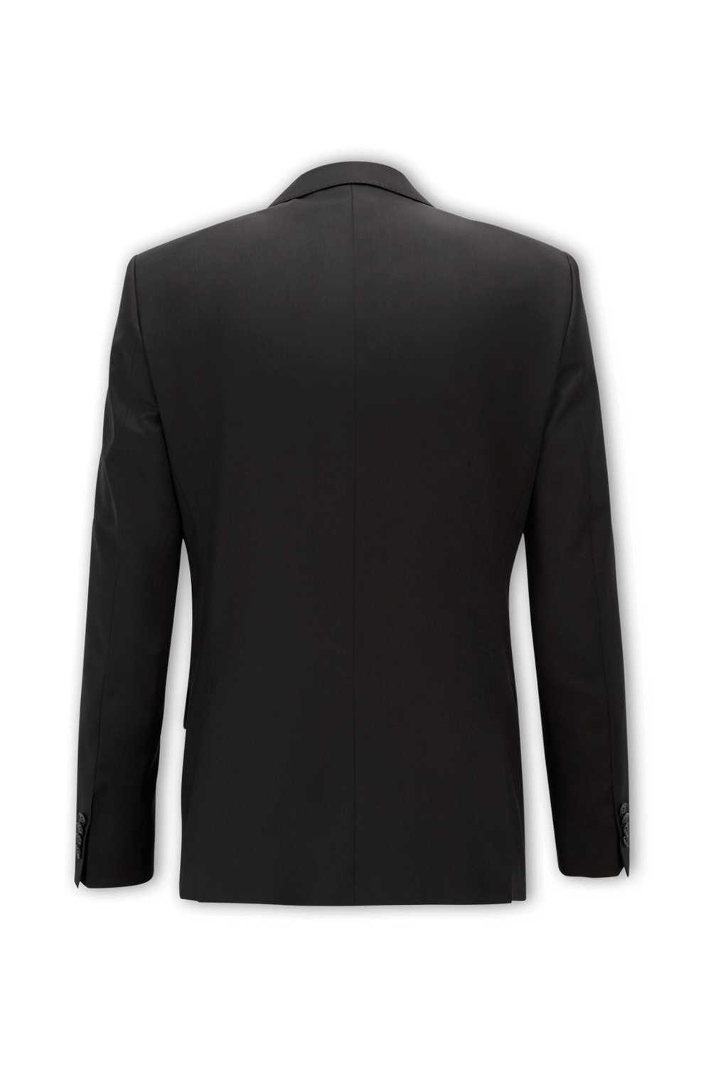 Black Slim Fit Jacket in Virgin Wool BOSS