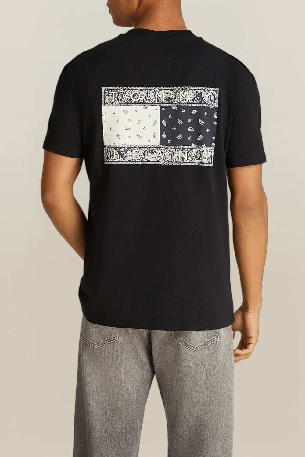 תמונת דוגמן אחורית של חולצת טי