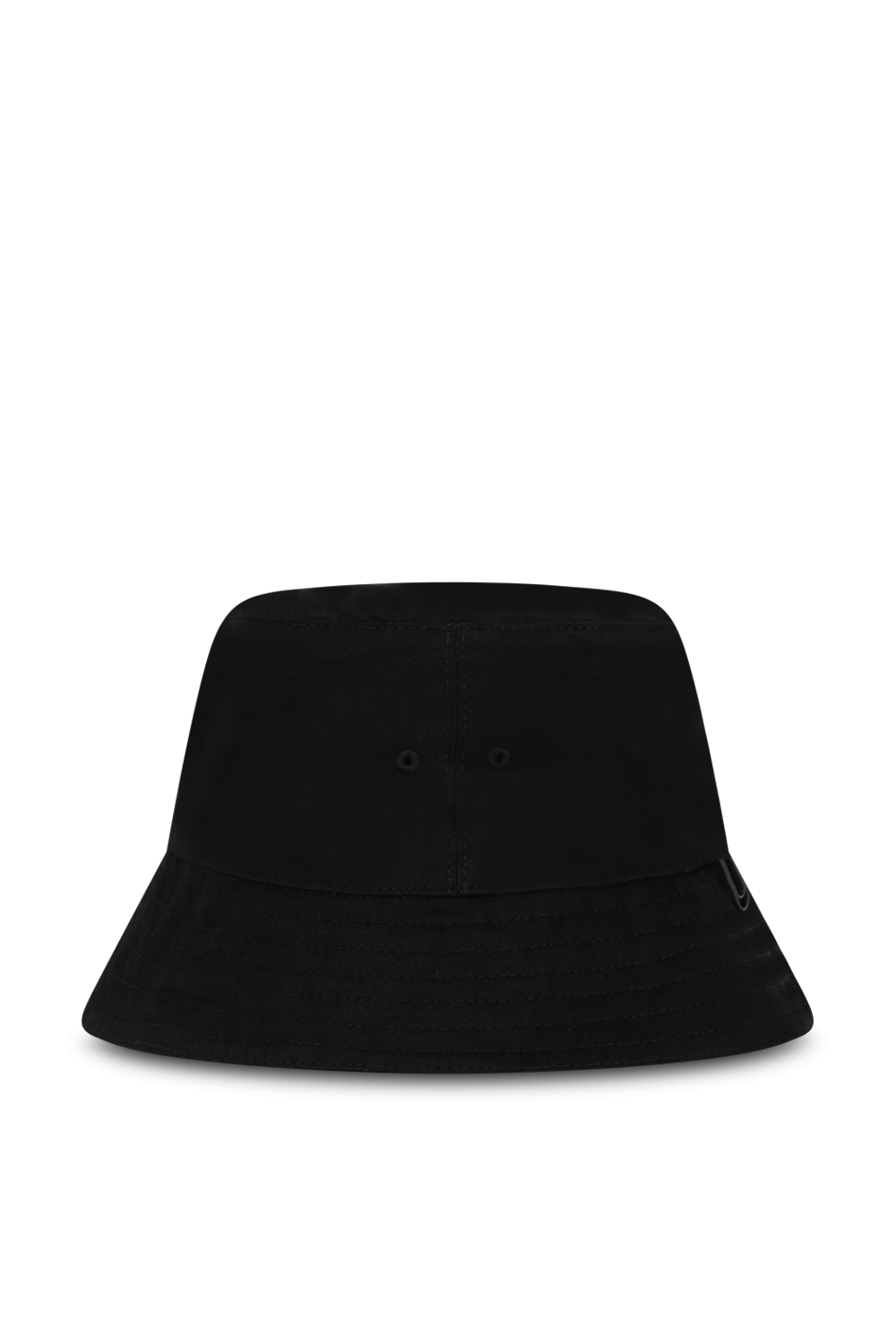 כובע באקט שחור עם לוגו רקום OFF WHITE
