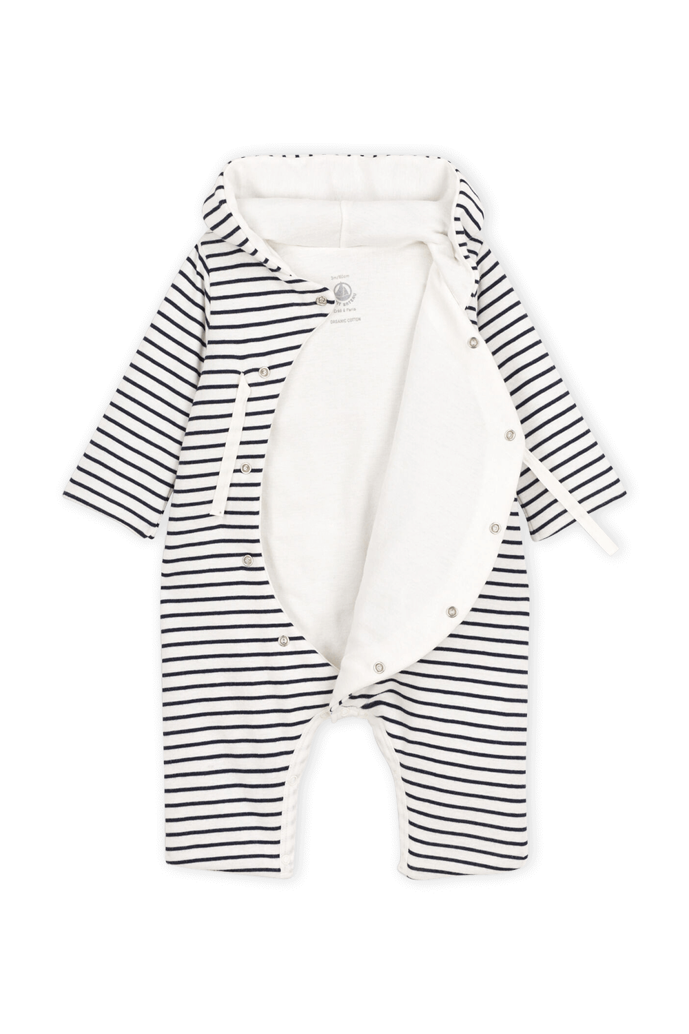 תמונה אחורית של אוברול ארוך עם צווארון גבוה - גילאי NB-18 חודשים