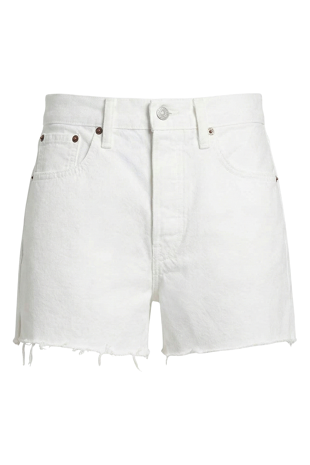 תמונה קידמית של מכנסי ג'ינס קצרים