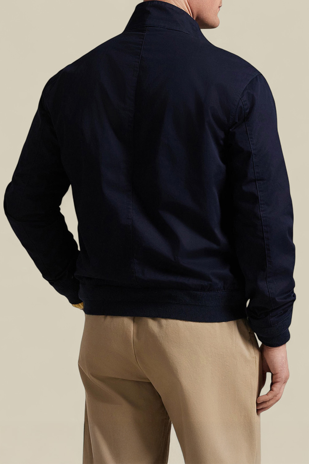 תמונת דוגמן אחורית של ז'קט כותנה