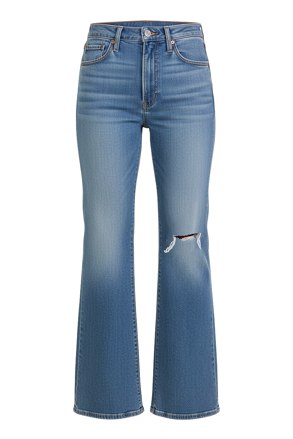 תמונה קידמית של מכנסי ג'ינס ריבקייג