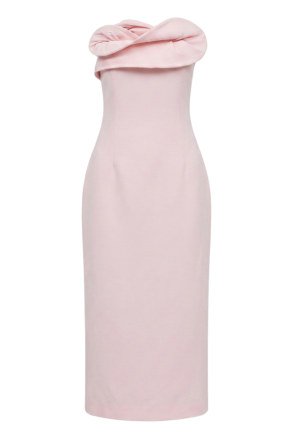 תמונה קידמית של שמלת מידי סטרפלס