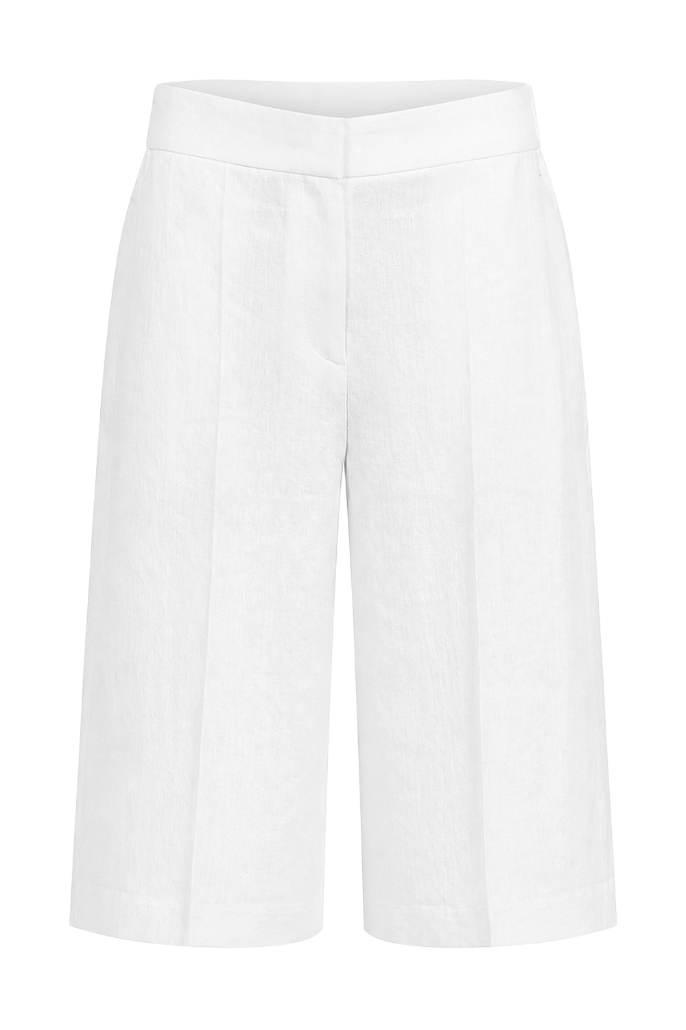 תמונה קידמית של מכנסיים מחוייטים פשתן