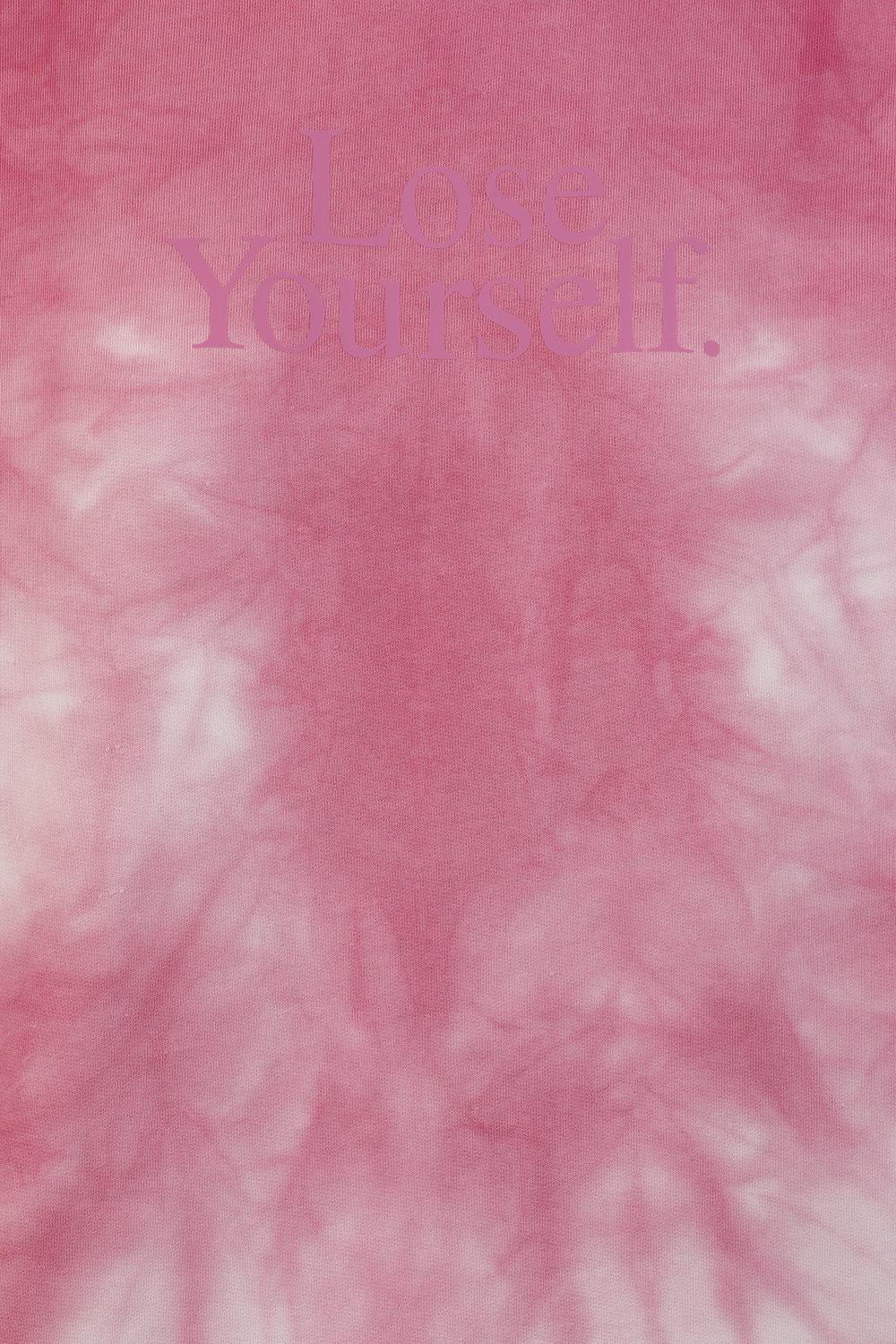 תמונה אחורית של Paco Rabanne x Peter Saville- Lose Yourself Printed Tie Dye Hoodie in Pink