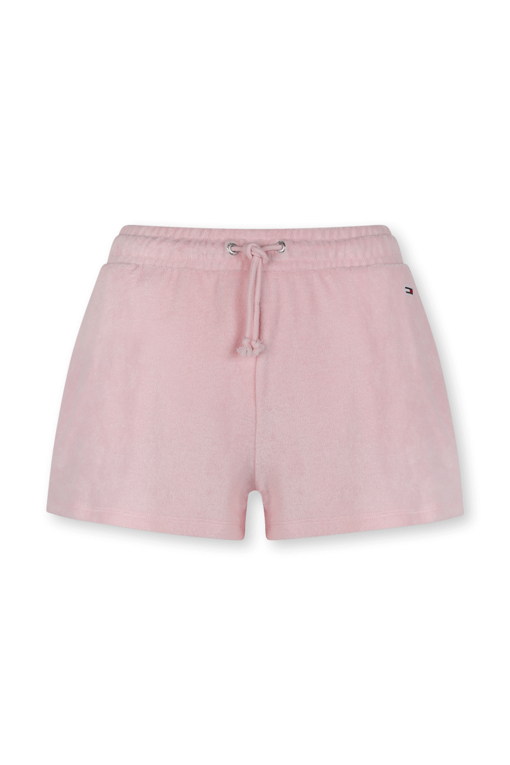 תמונה קידמית של מכנסי טרנינג קצרים מבד מגבת