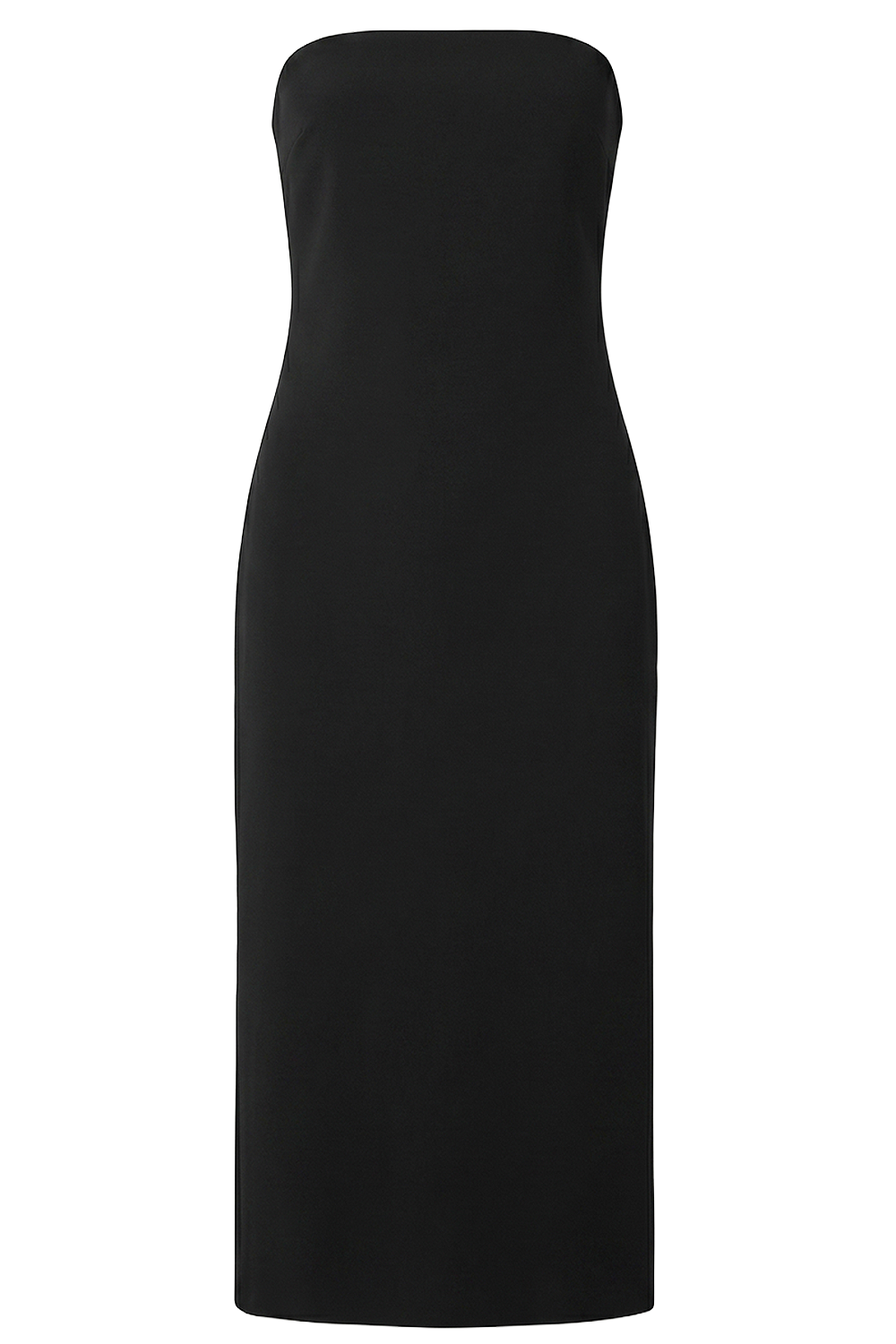 תמונה קידמית של שמלת מידי סטרפלס