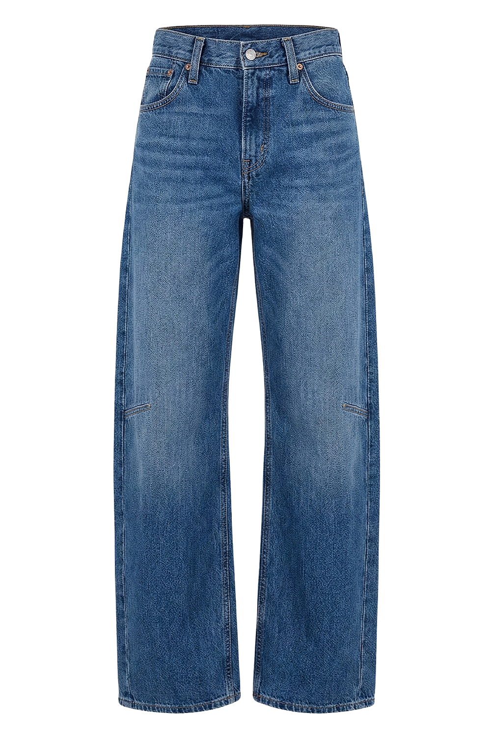 תמונה קידמית של מכנסי ג'ינס בגזרת ברל