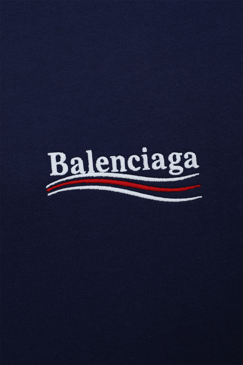 חולצת טי כחולה עם לוגו בצד BALENCIAGA