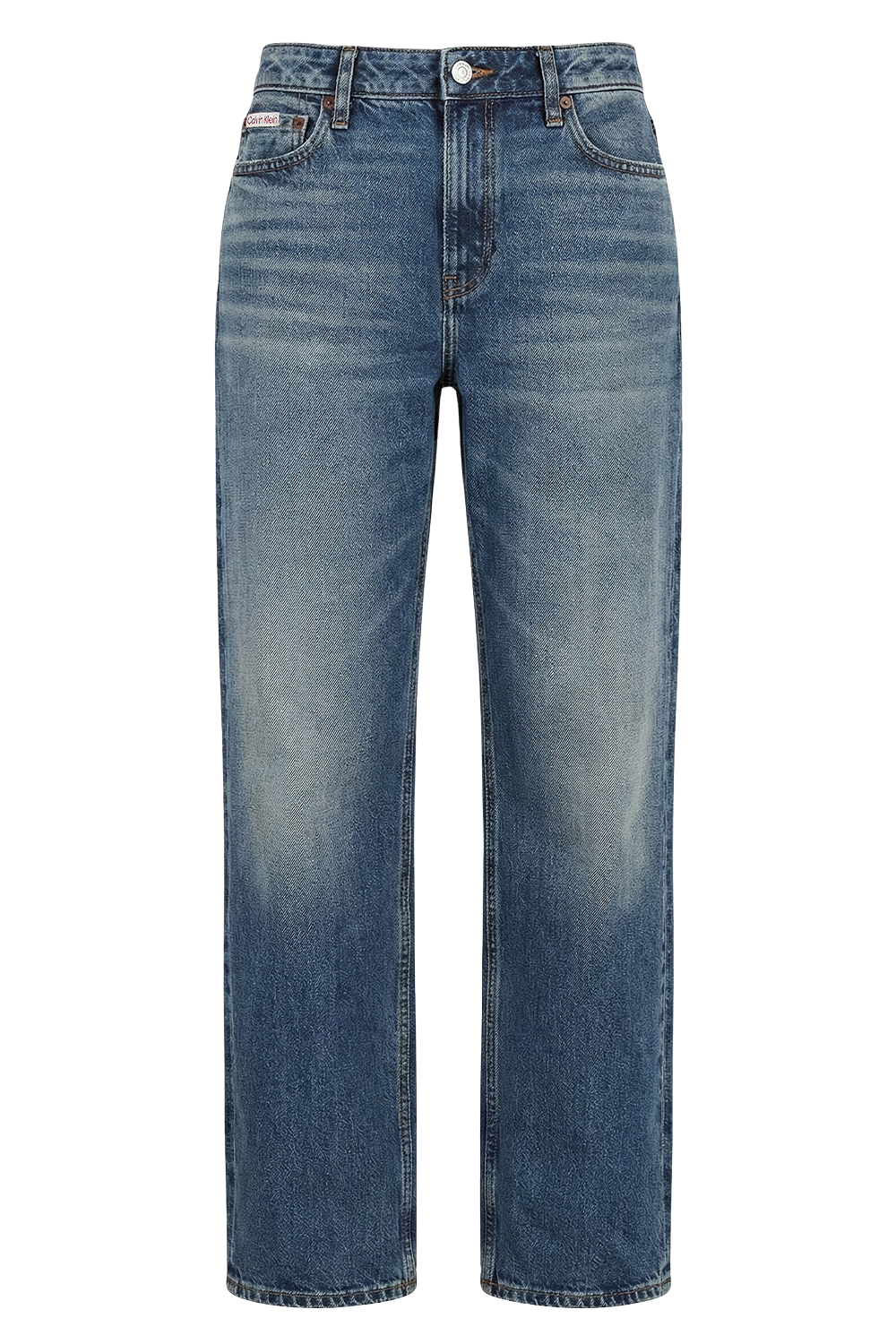 תמונה קידמית של מכנסי ג'ינס בגזרה ישרה