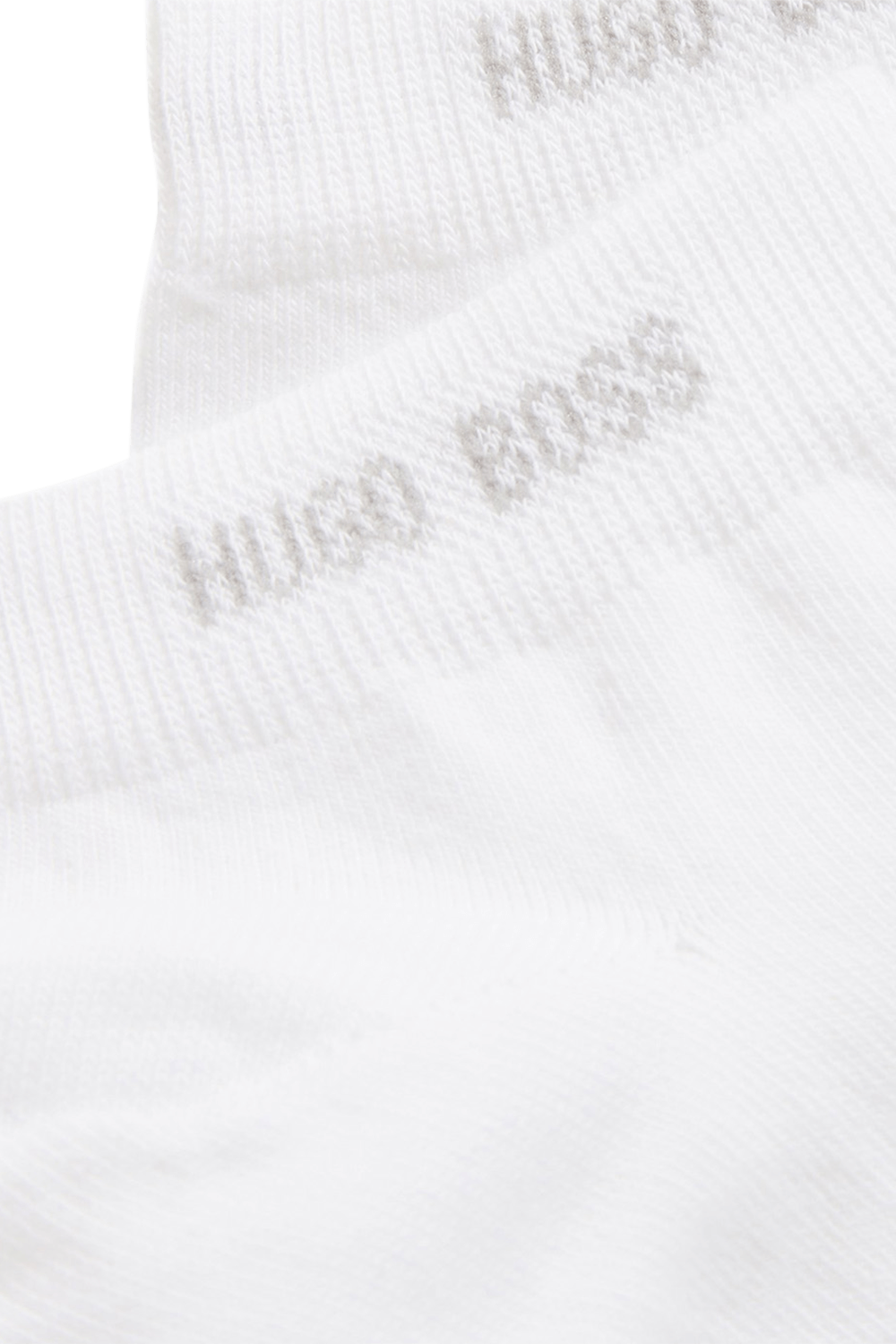 2-Pack Short Logo Socks in White BOSS