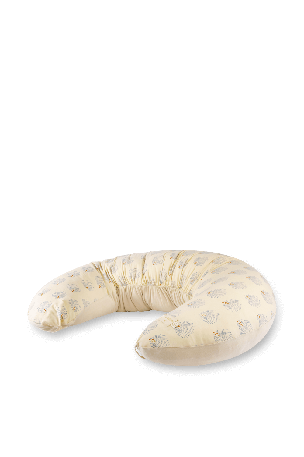 תמונה קידמית של כרית הנקה בצבעי לבן, כחול וכתום