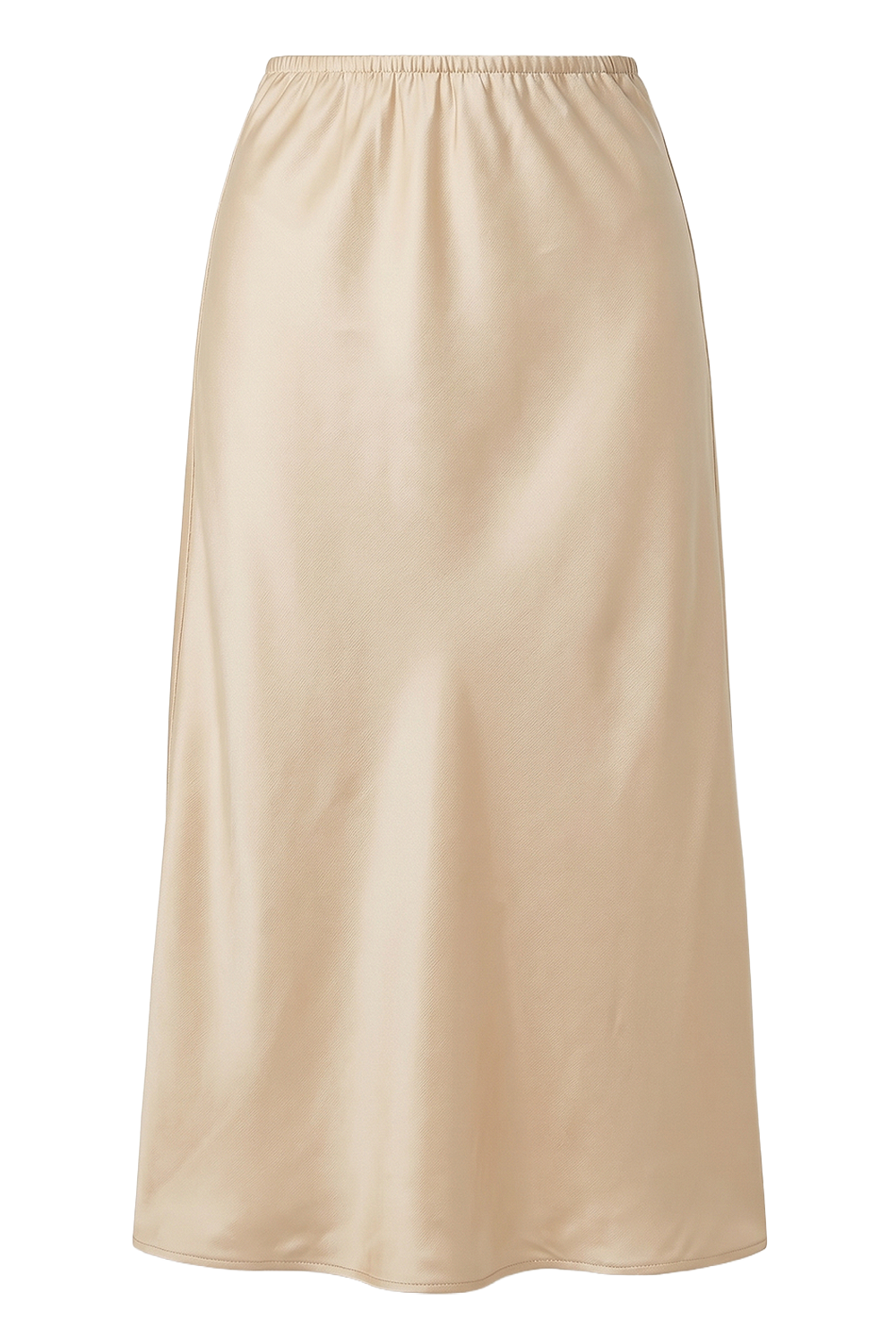 תמונה קידמית של חצאית מידי סאטן