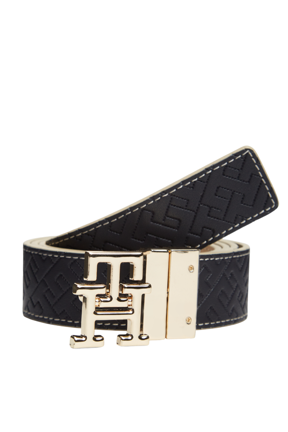 תמונת תקריב של חגורה דו-צדדית