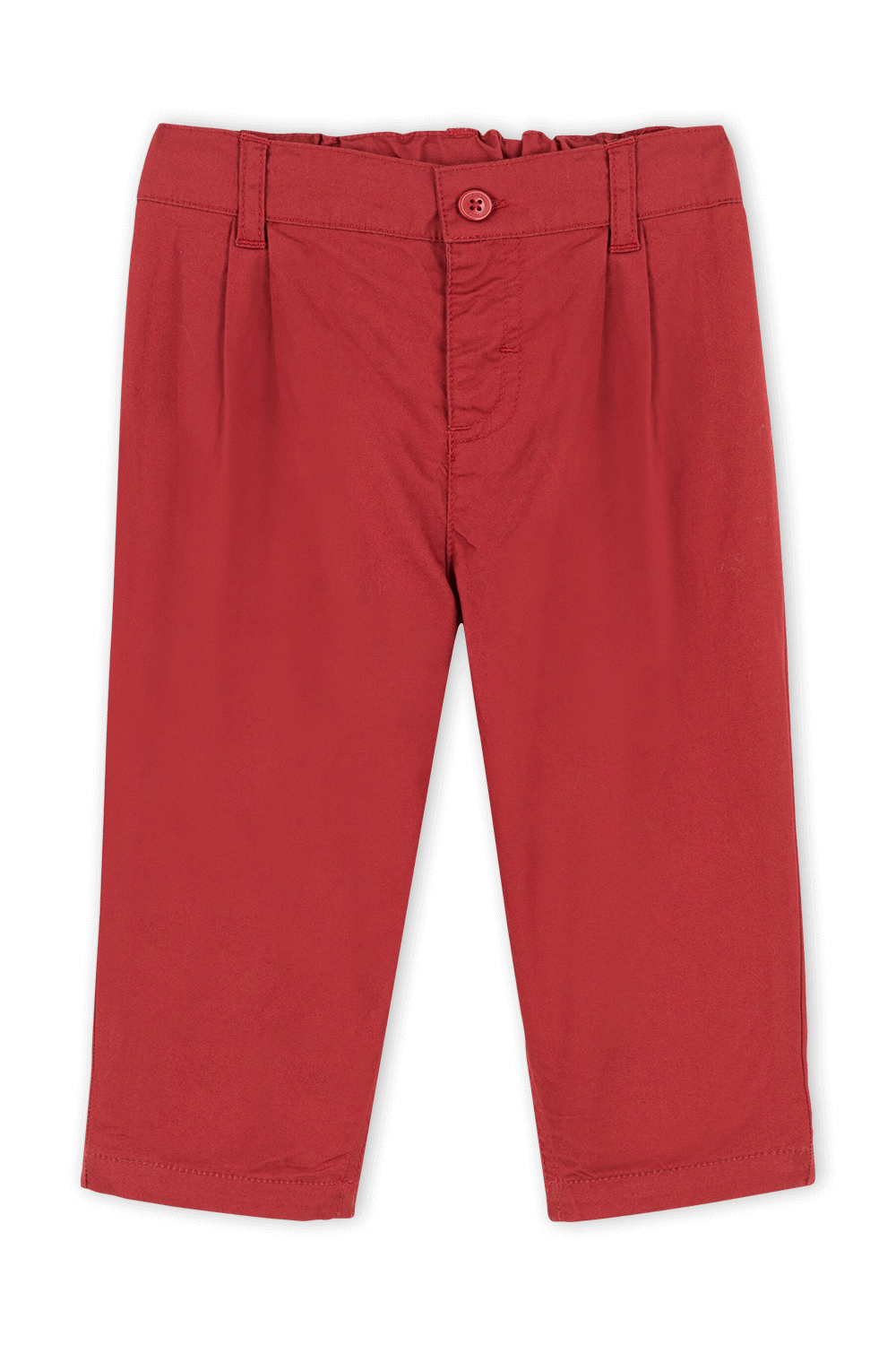 גילאי 3-12 חודשים מכנסיים אדומים עם סגירת כפתור PETIT BATEAU