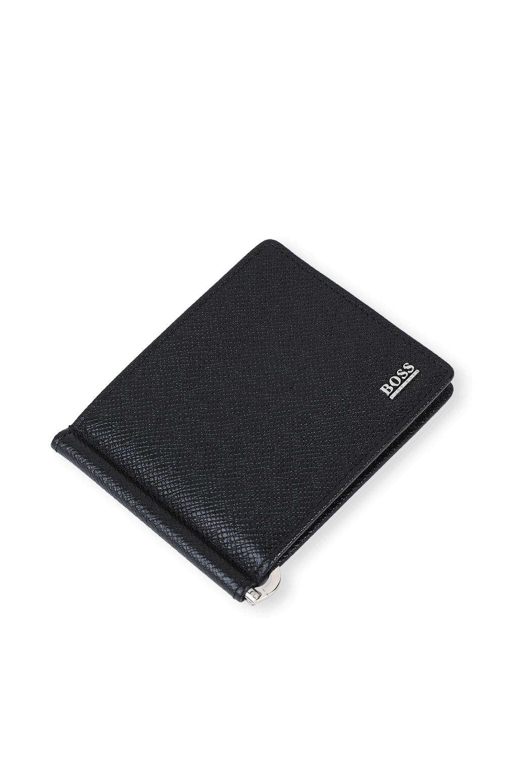 תמונת תקריב של Wallet Grained Leather Black