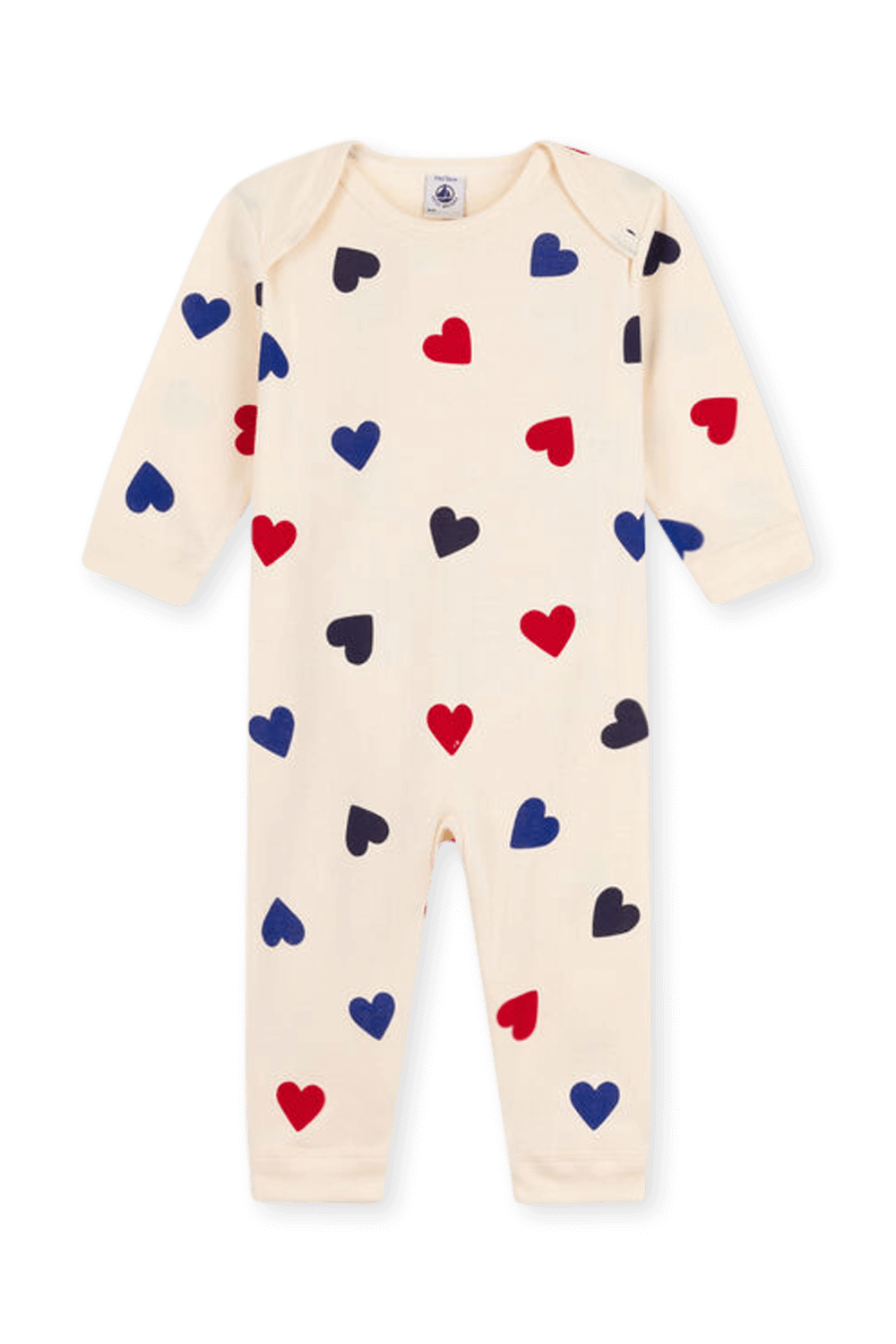 תמונה קידמית של אוברול שינה ארוך מכותנה אורגנית - גילאי 3-36 חודשים