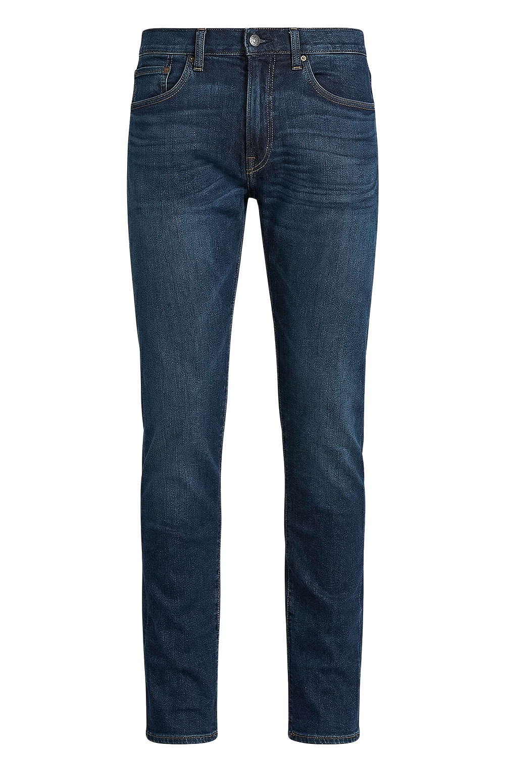 תמונה קידמית של מכנסי ג'ינס בגזרת סלים