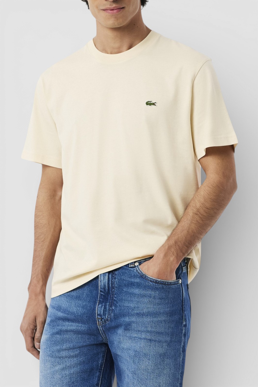 תמונת דוגמן קידמית של חולצת טי בגזרה ישרה