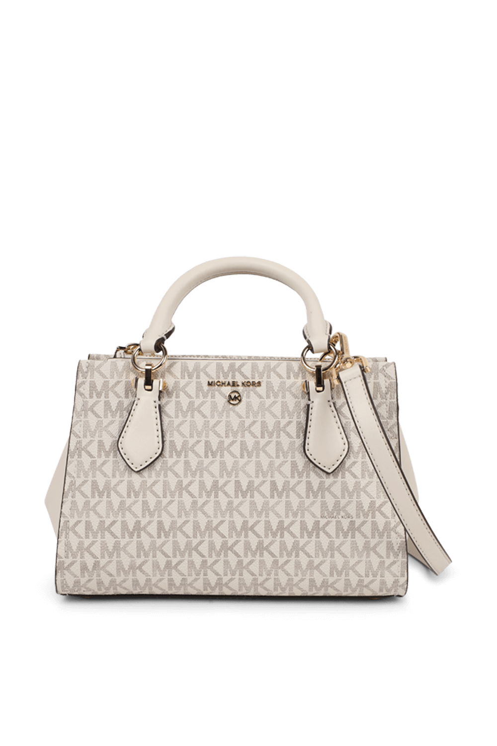 תמונה קידמית של תיק מרילין מונוגרמי לבן