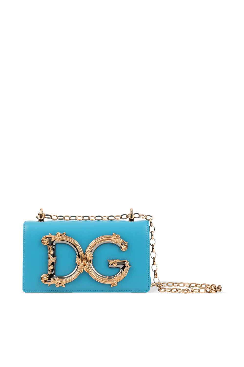 DG Girls phone bag in Light Blue Leather DOLCE & GABBANA
