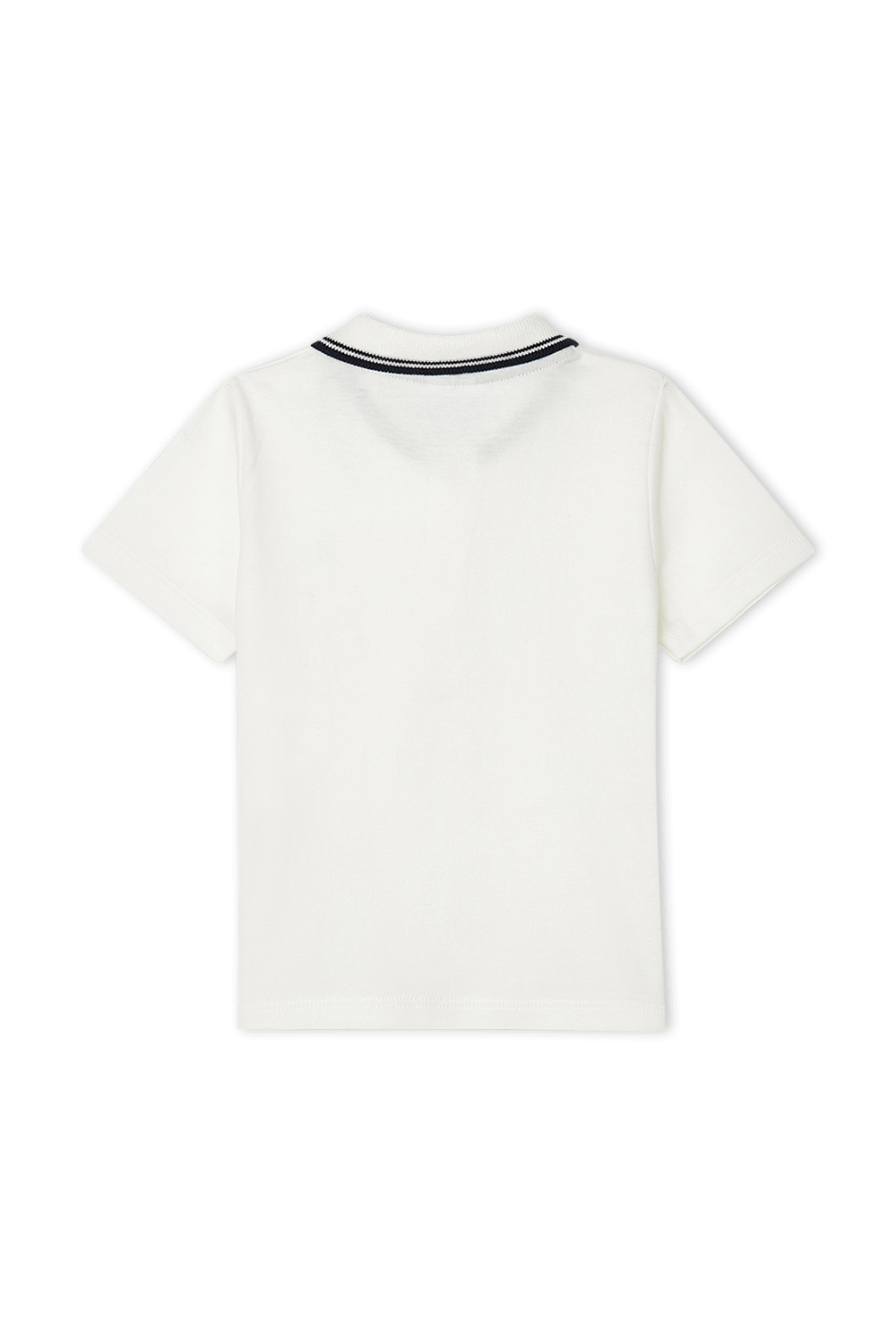 תמונה אחורית של חולצת פולו עם רקמת לוגו - גילאי 6-12 חודשים