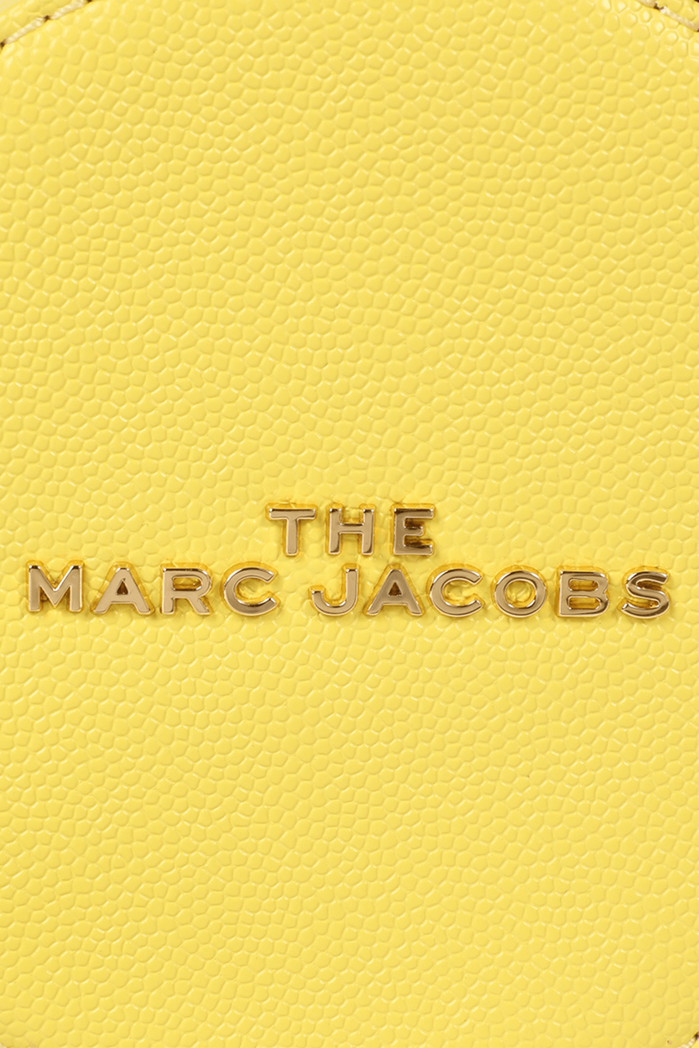 תיק קרוס צהוב מעור עם לוגו מטאלי MARC JACOBS