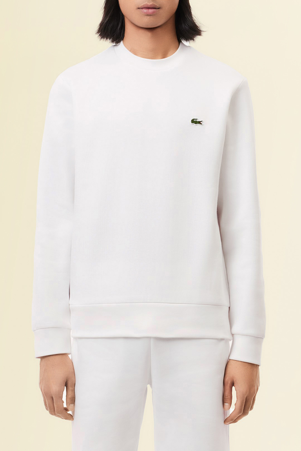 תמונת דוגמן קידמית של סווטשירט עם צווארון מעוגל