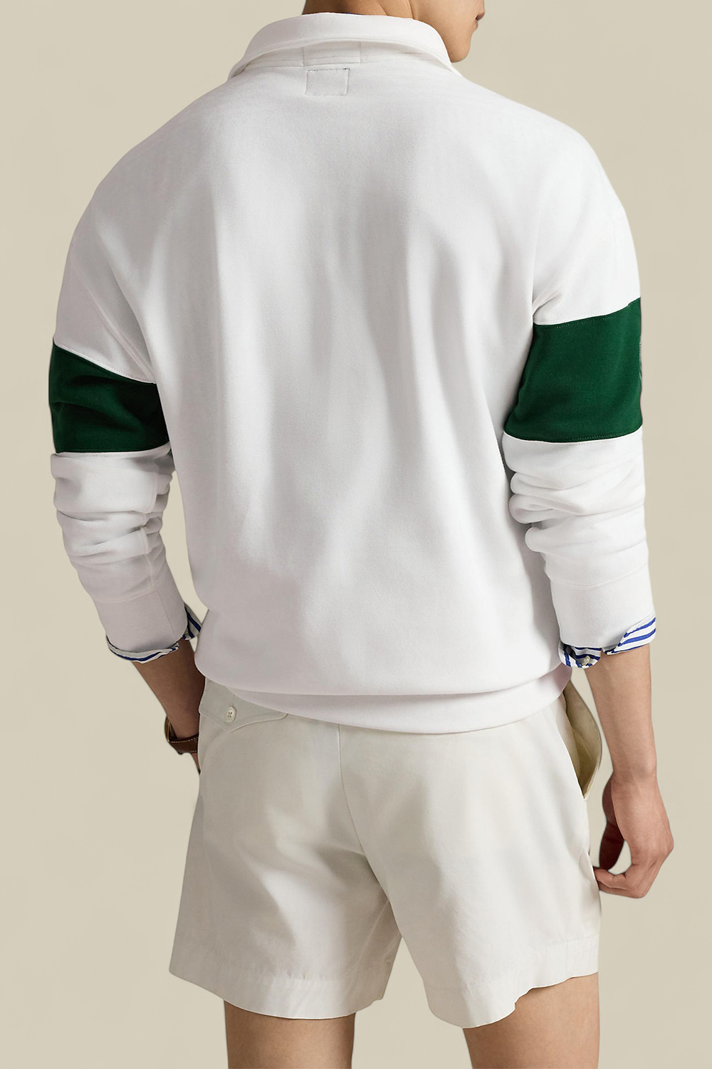 תמונת דוגמן אחורית של פולו רלף לורן X ווימבלדון סווטשירט