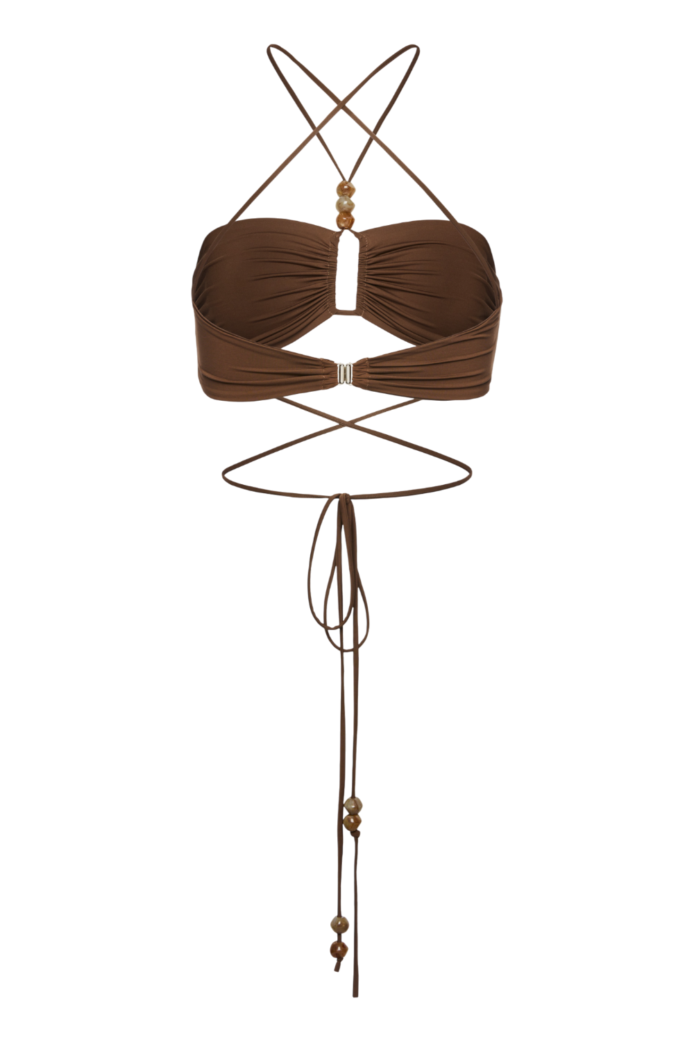 תמונה אחורית של חזיית בגד ים סטרפלס