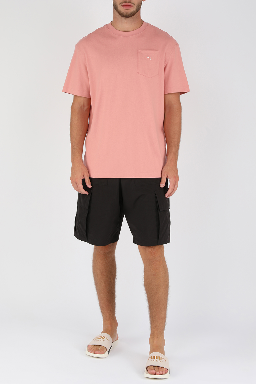 תמונת דוגמן קידמית של כפכפי סליידס לידקט 2 סוויד בלבן