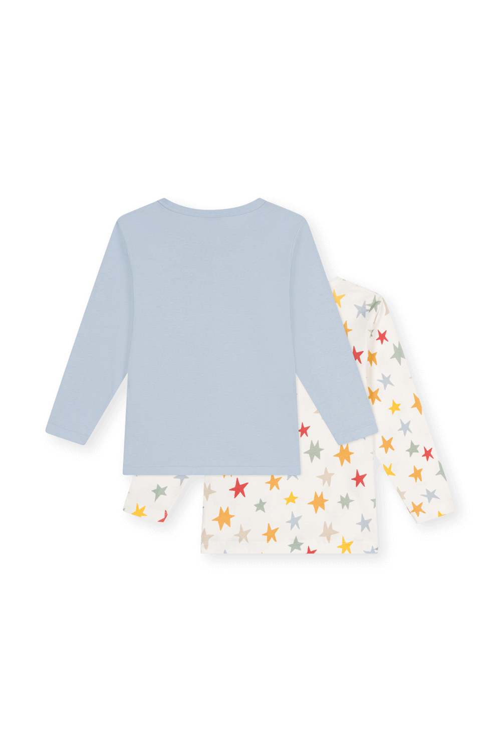 תמונה אחורית של שתי חולצות טי ארוכות - גילאי 6-8 שנים