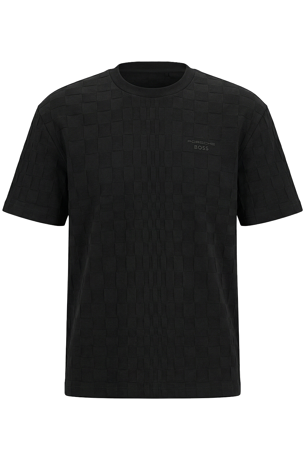 תמונה קידמית של חולצת טי בוס X פורשה