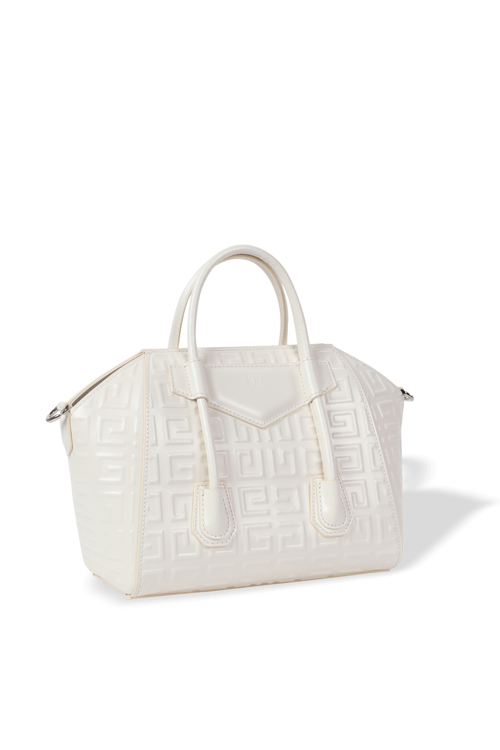 תמונה אחורית של Antigona Lock Mini 4G Leather Bag in Ivory